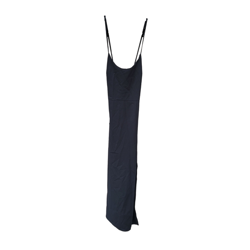 Zara Black Sheath Midi Dress Cross Strap Women's Small - Picture 8 of 13